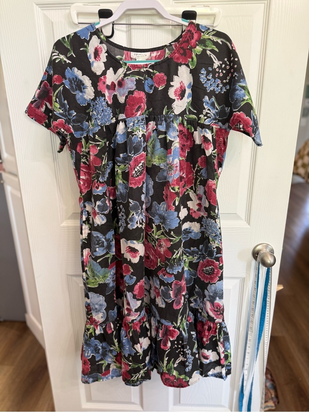 Vintage CW Classics Floral Midi Dress Cottagecore Prairie Babydoll Boho Medium